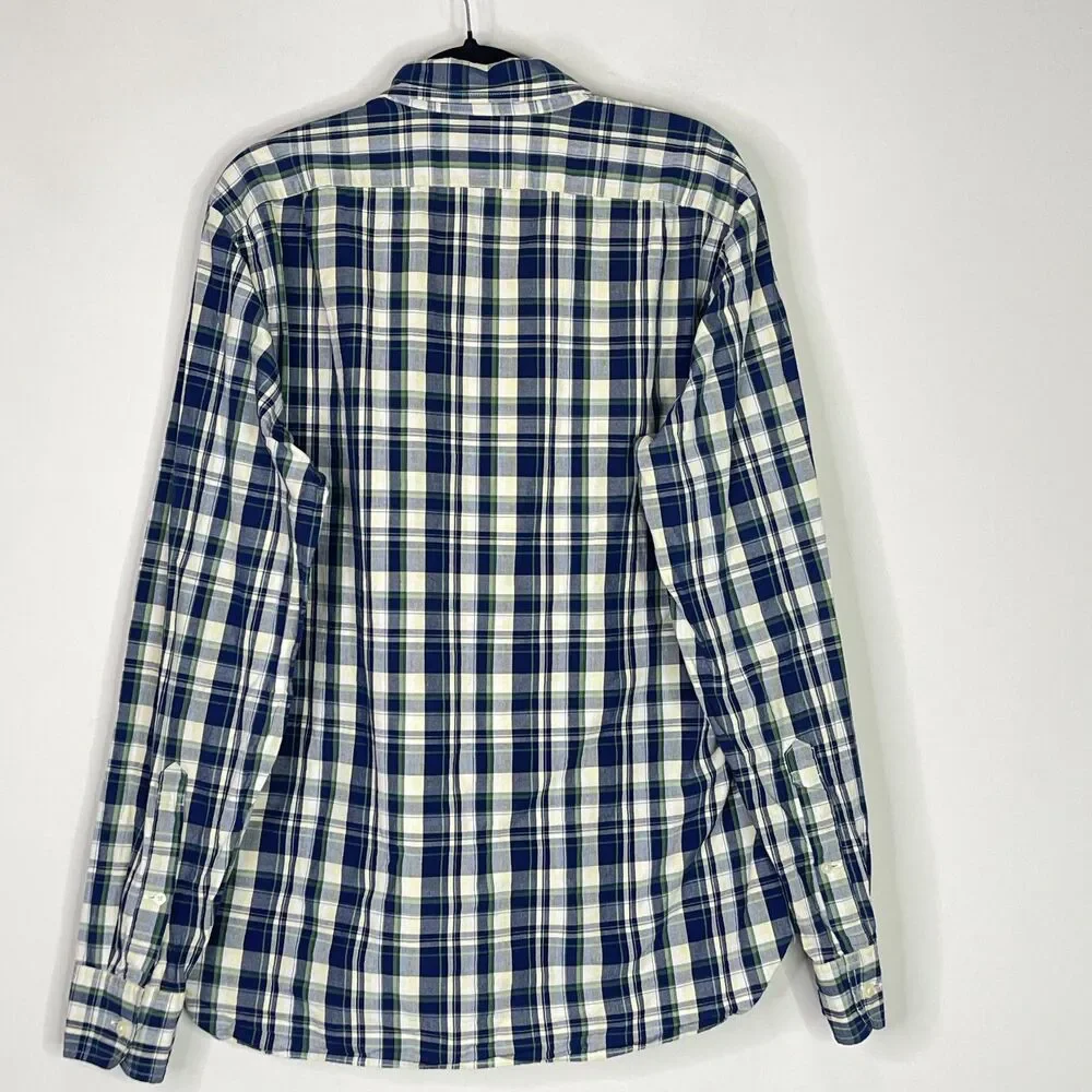 J. Crew Slim Fit Plaid Button Down Long Sleeve Shirt Men's Size Medium